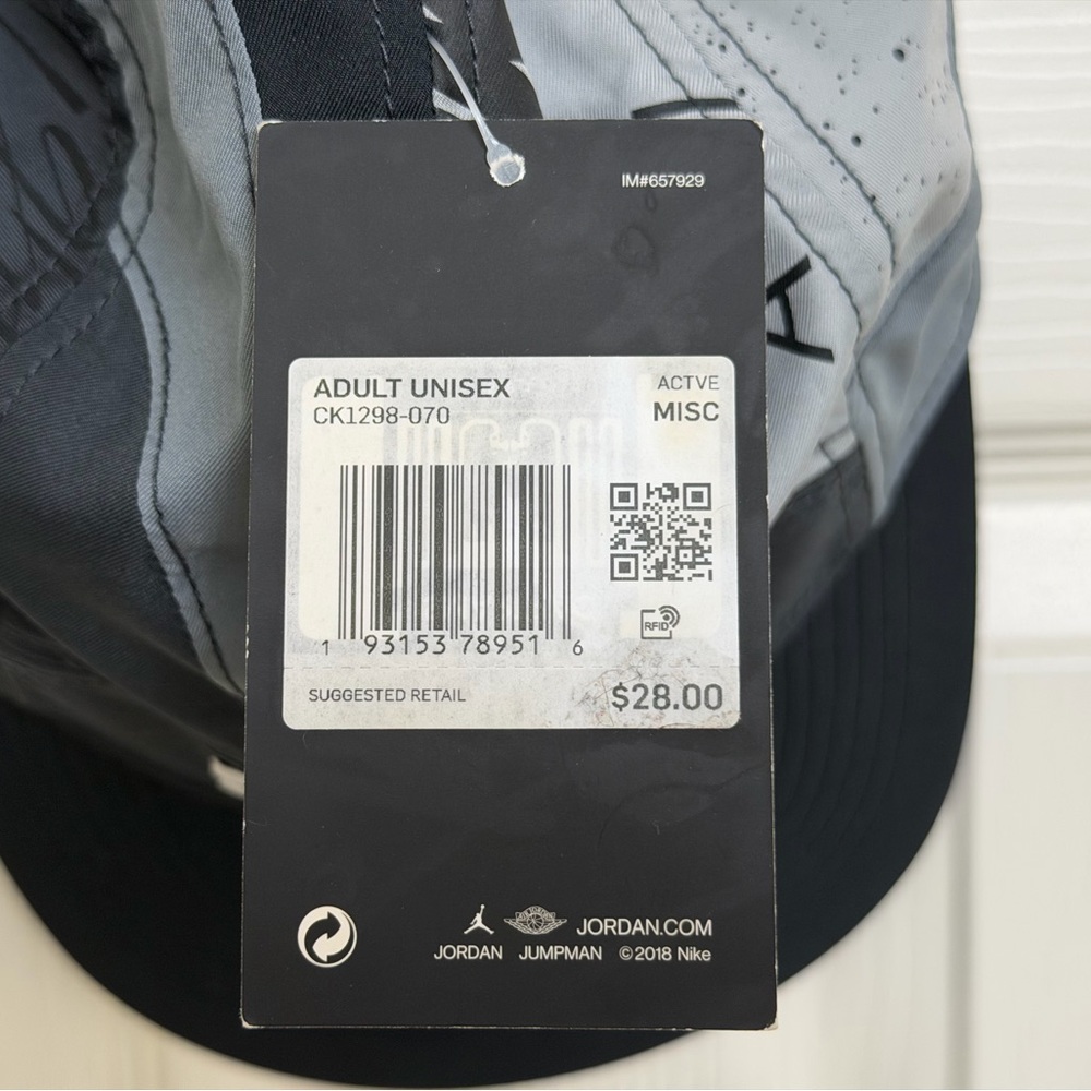 Nike Jordan Black and Gray Unisex Cap